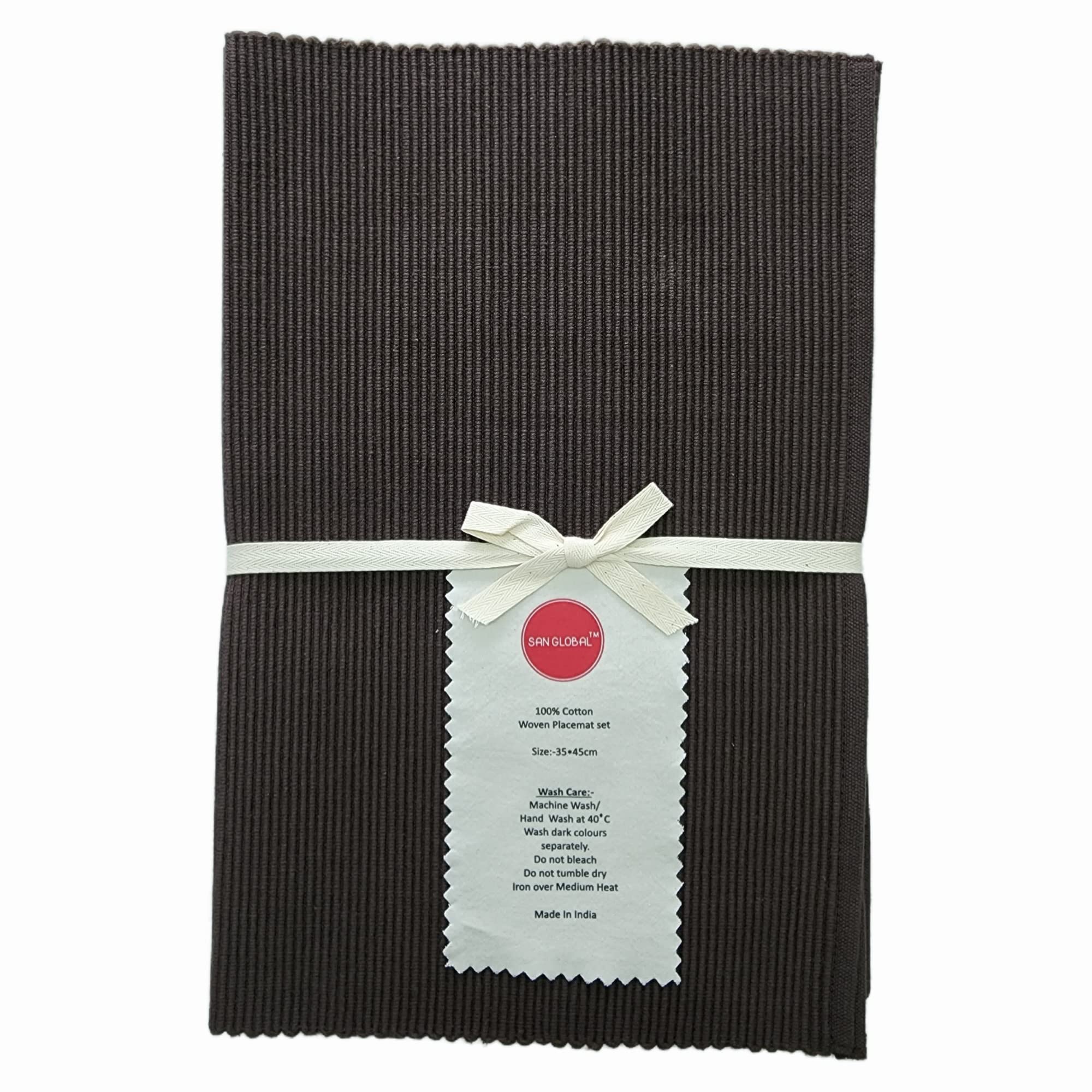 SANGLOBAL 100% Cotton Hand-Woven Placemat Set of 6 - Durable and Stylish Dining Table Mats - Handcrafted Design - Perfect for Center Tables and Dining Rooms (Brown) (B0BBRQSKBQ) Amazon Price History, Amazon Price Tracker