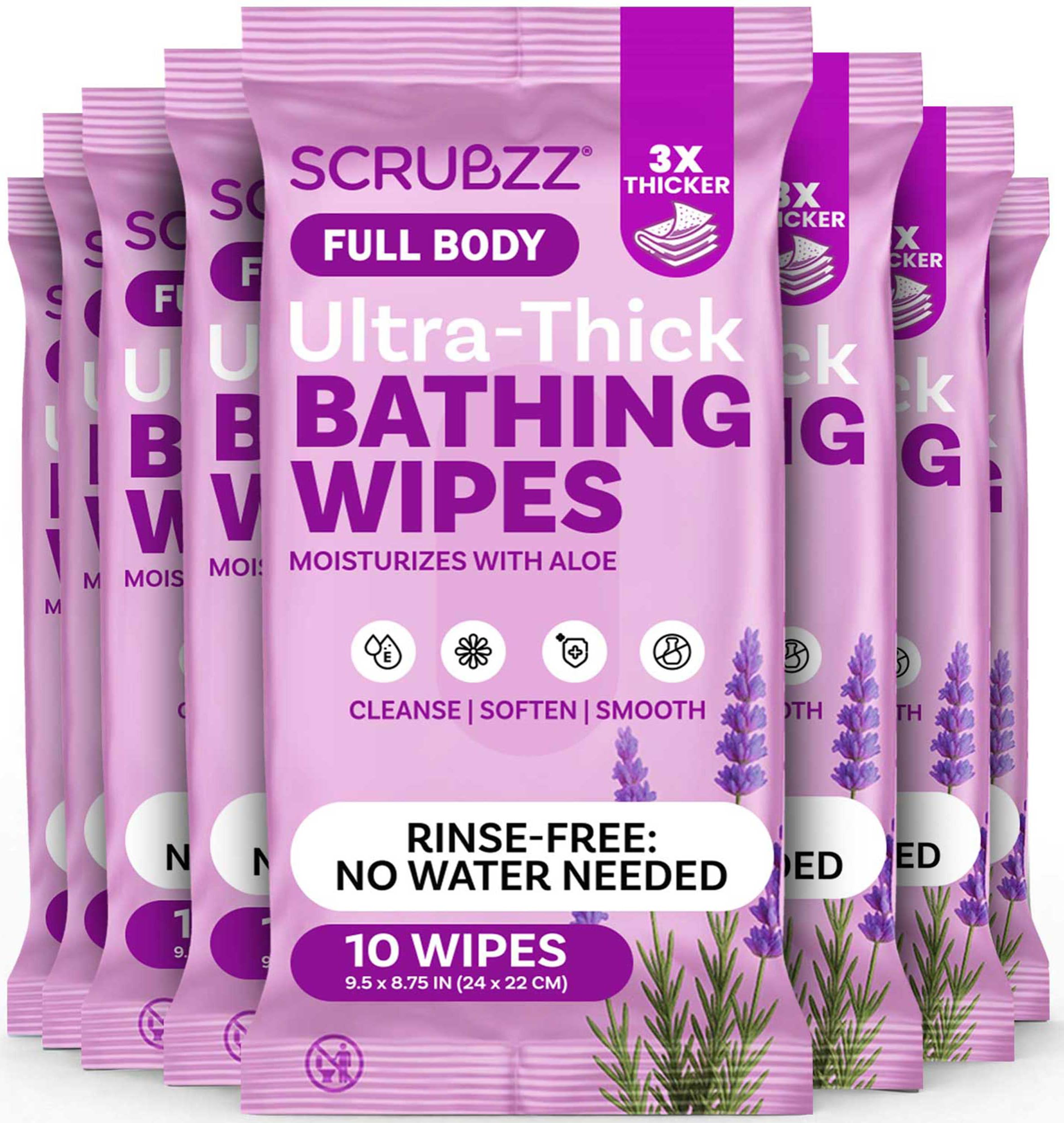Photo 1 of Scrubzz Extra Large Bath Wipes - 80 Count