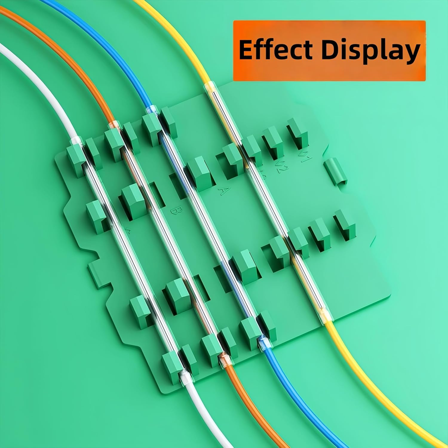 1000PCS Fiber Splice Sleeves,2.4mm Diam 60mm Length,Fusion Fiber Optic Cable Heat Shrinks Tubing,with Box,304 Stainless Steel PE Clear Hot Melt Protection Tubes