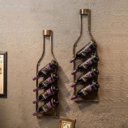 Miniatura 3 de El gabinete industrial para vinos incluye estante de pared para vino, estante de pared, estuches para vasos, estantes de vino de pared
