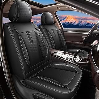 AOMSAZTO Waterproof Faux Leather Car Seat Covers