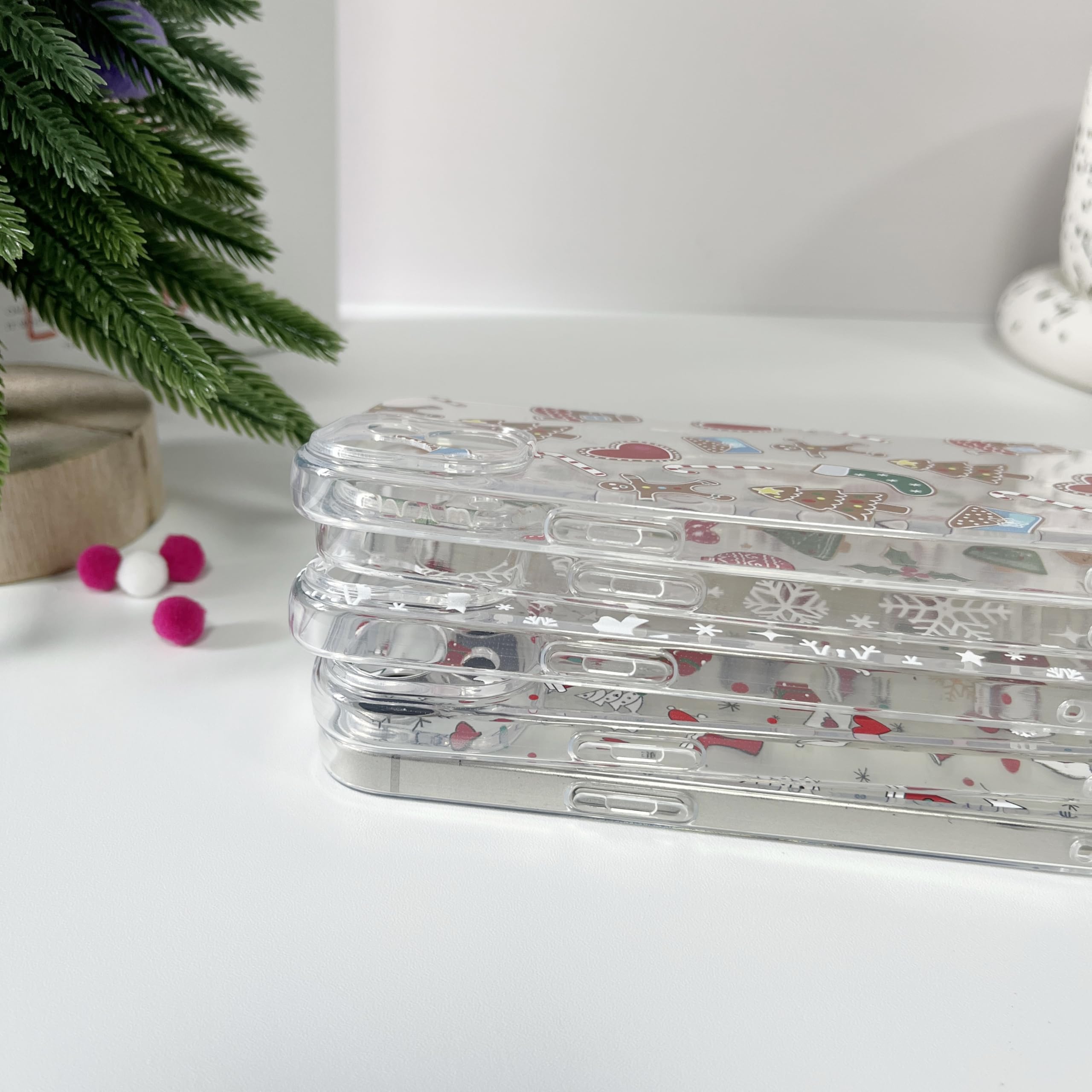 Coque De Téléphone Transparente Rose Noël Pour IPhone 17 16e 16 15 14 13 12 11 Samsung Galaxy S25 S24 S23 S22 S21, Noel, Casse-noix, Coque Transparente En TPU Hybride - France