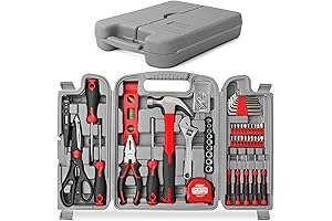 Hi-Spec 54pc Red Tool Set Kit: Empower Your Household, Office, and Garage