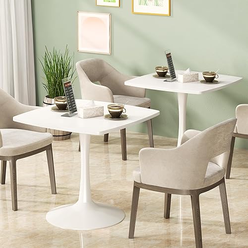 Miniatura 3 de Recaceik Mesa de comedor cuadrada para 2-4 personas, mesa de cocina de tulipanes de 32 pulgadas con base de pedestal para mesa de cocina y comedor,