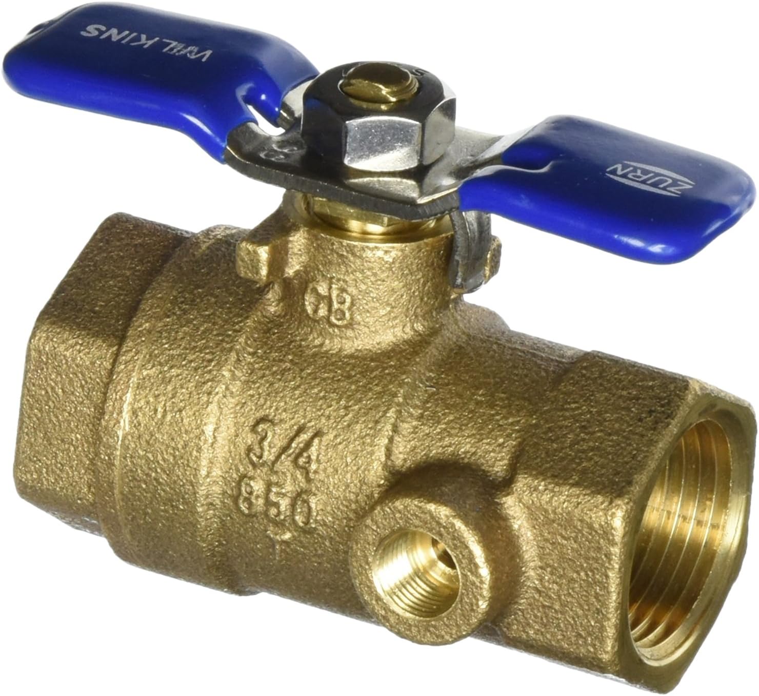 Zurn 34850T Wilkins 3/4Inch Tapped Ball Valve