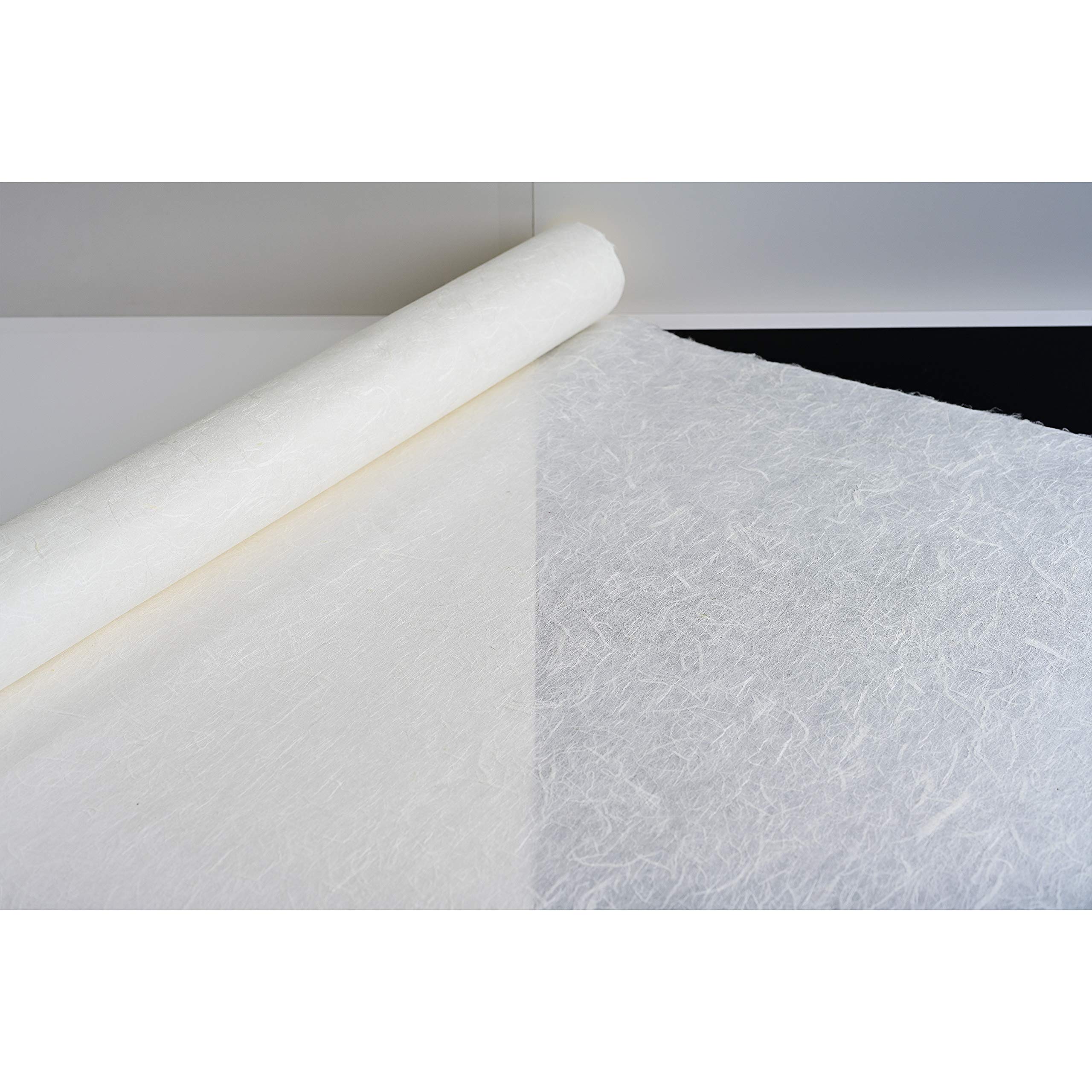 UnYongJi Lot de 3 feuilles de papier fait main traditionnel coréen Hanji Dragon-Cloud Unryu 76 cm x 1,45 m 2 plis (double couche) 75 g/m²