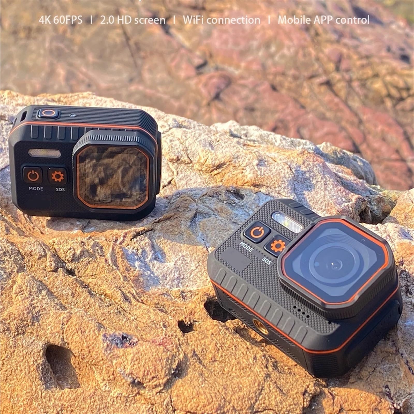 Action Camera 4K60FPS con schermo di controllo remoto Registratore unità for fotocamera sportiva impermeabile cam for casco for