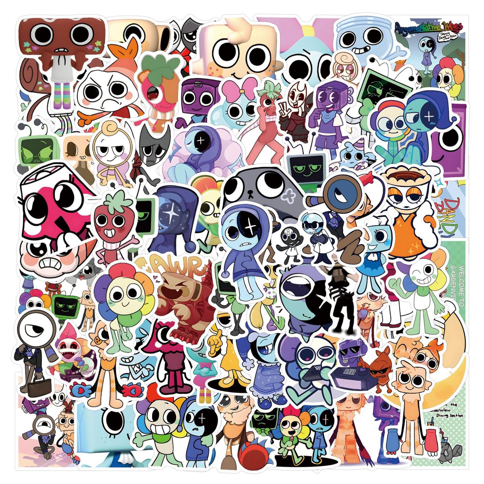 108 Stück Scrapbook Aufkleber – Cartoonige Game-Sticker Für Laptop, Skateboard & Mehr (wasserdicht)