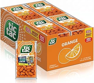 Orange, On-the-Go Pocket-Sized Mints, 100 pieces, Bulk 12 Pack, 1.7 oz Each