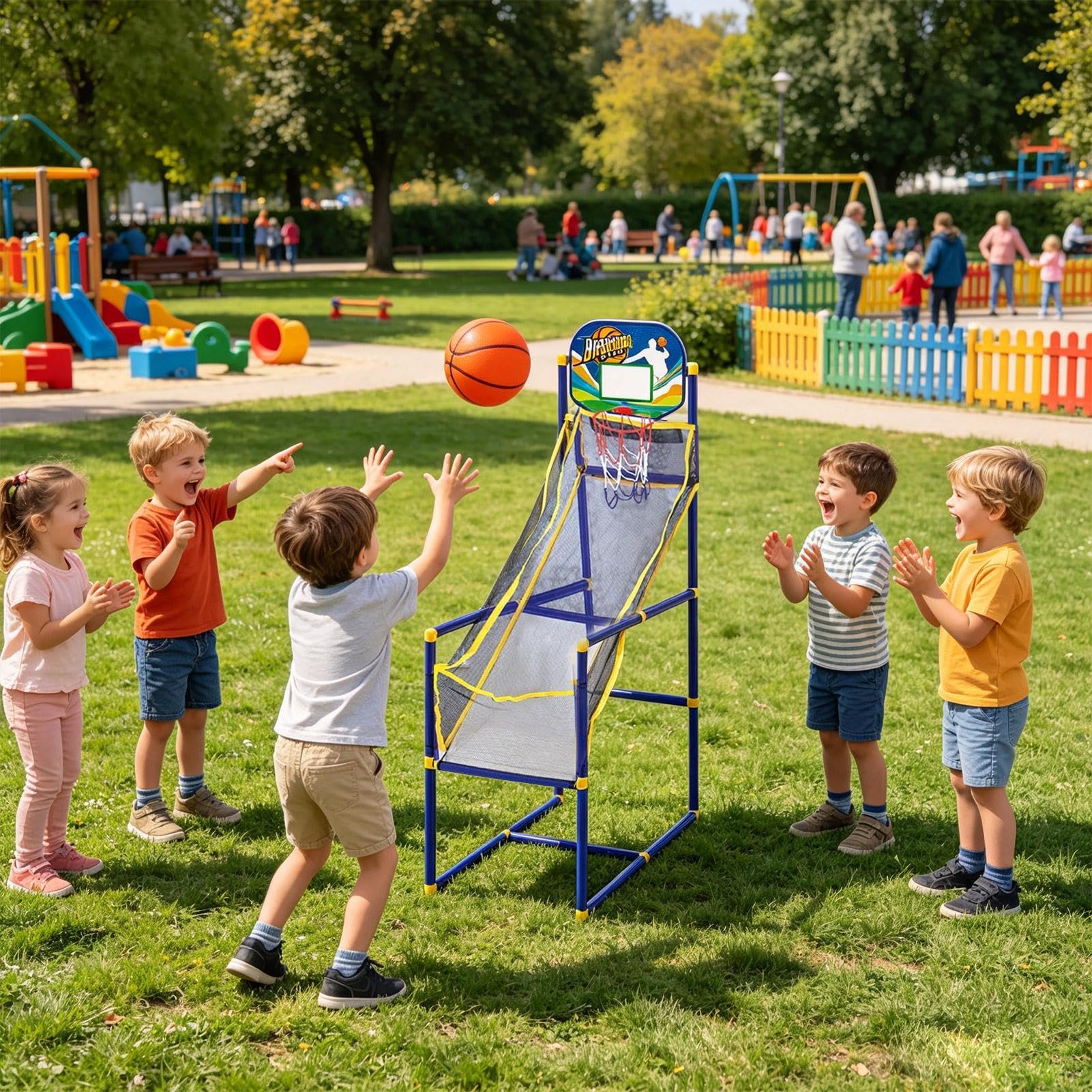 Kinder Basketballspiel Mit Ring Tragbare Sportspiele Mit Einer Luftpumpe | Basketballring Kinder Für Im Freien, Hinterhof, Kinderspielplatz, Park, Camping, Partys, und Karneval