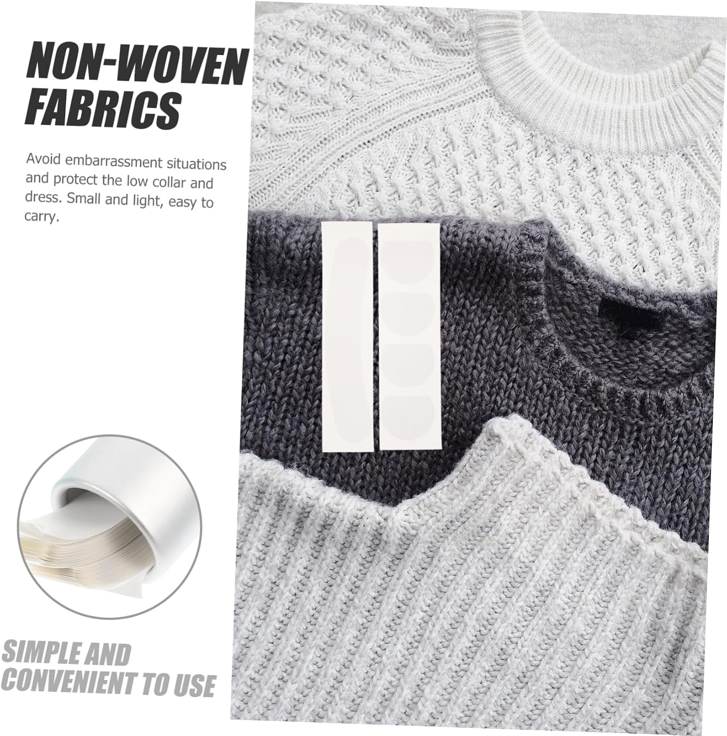 BESPORTBLE Anti-light Stickers Body Skin Backless Clear Sided Clothing Clothes Double Side Tape Fashion Dressing