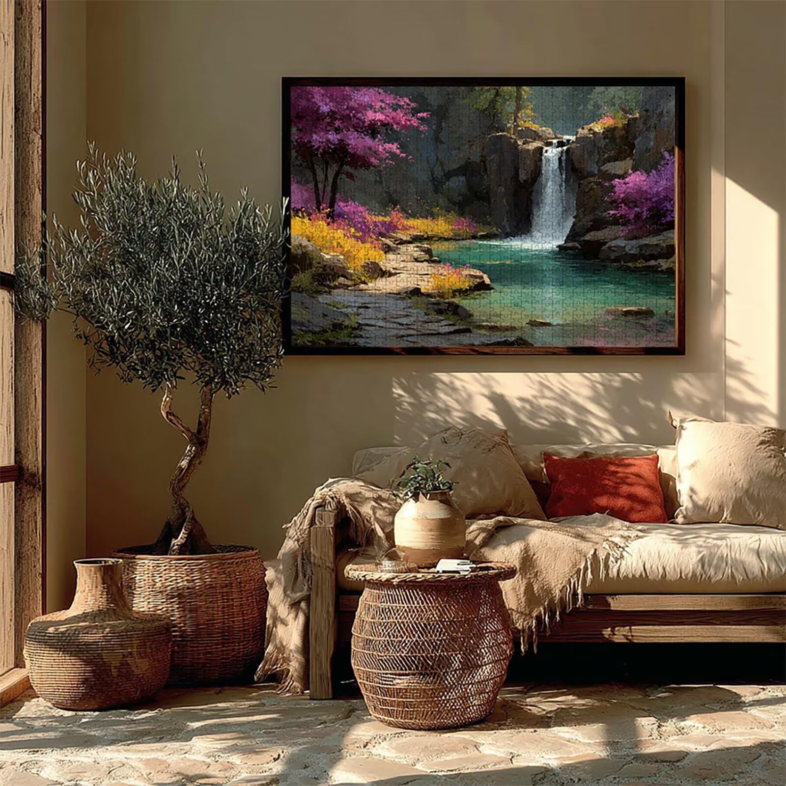 Puzzle 3000 elementów dla dorosłych, krajobraz, drewniane puzzle, 122 x 81 cm, części ściśle do siebie pasują, dla mężczyzn, kobiet, starszych seniorów, relaks i odstresowanie, prezenty, dekoracja