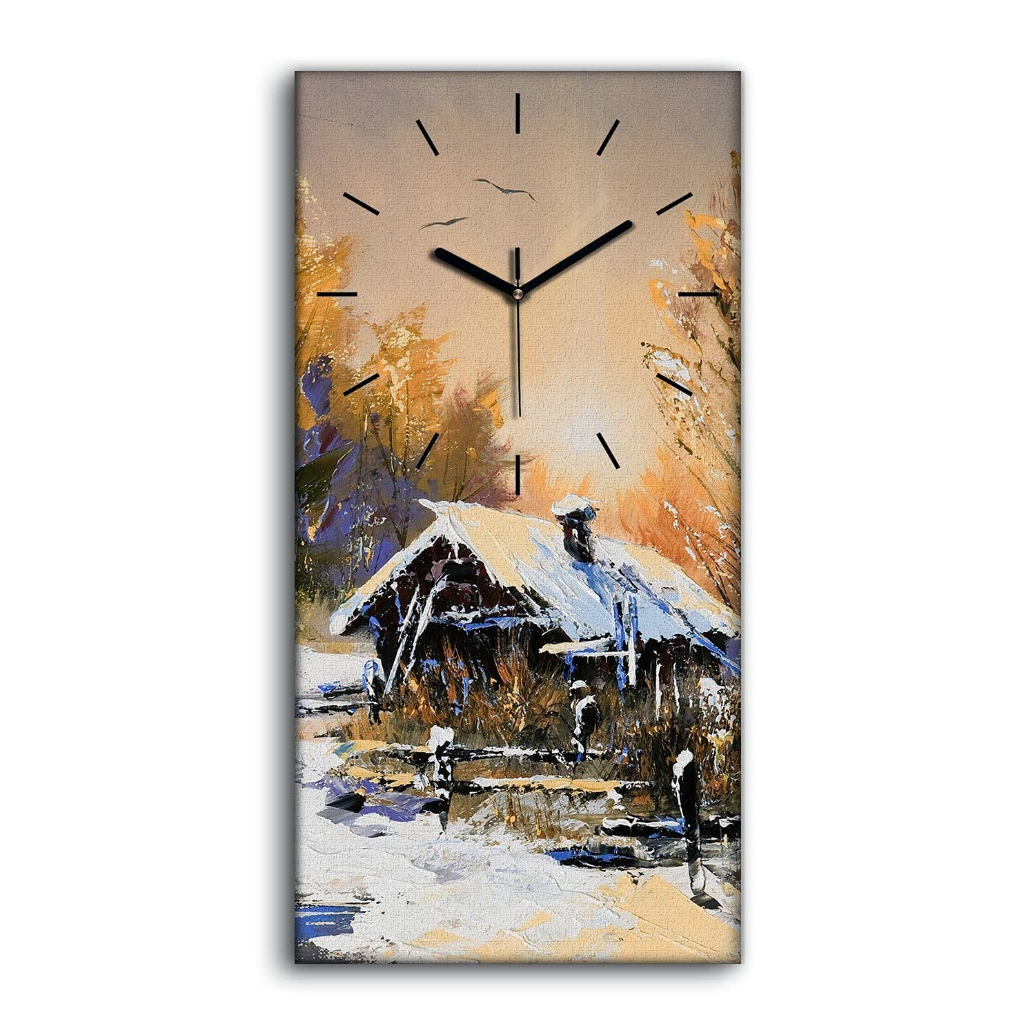 Horloge sur toile silencieuse pour chambre à coucher moderne