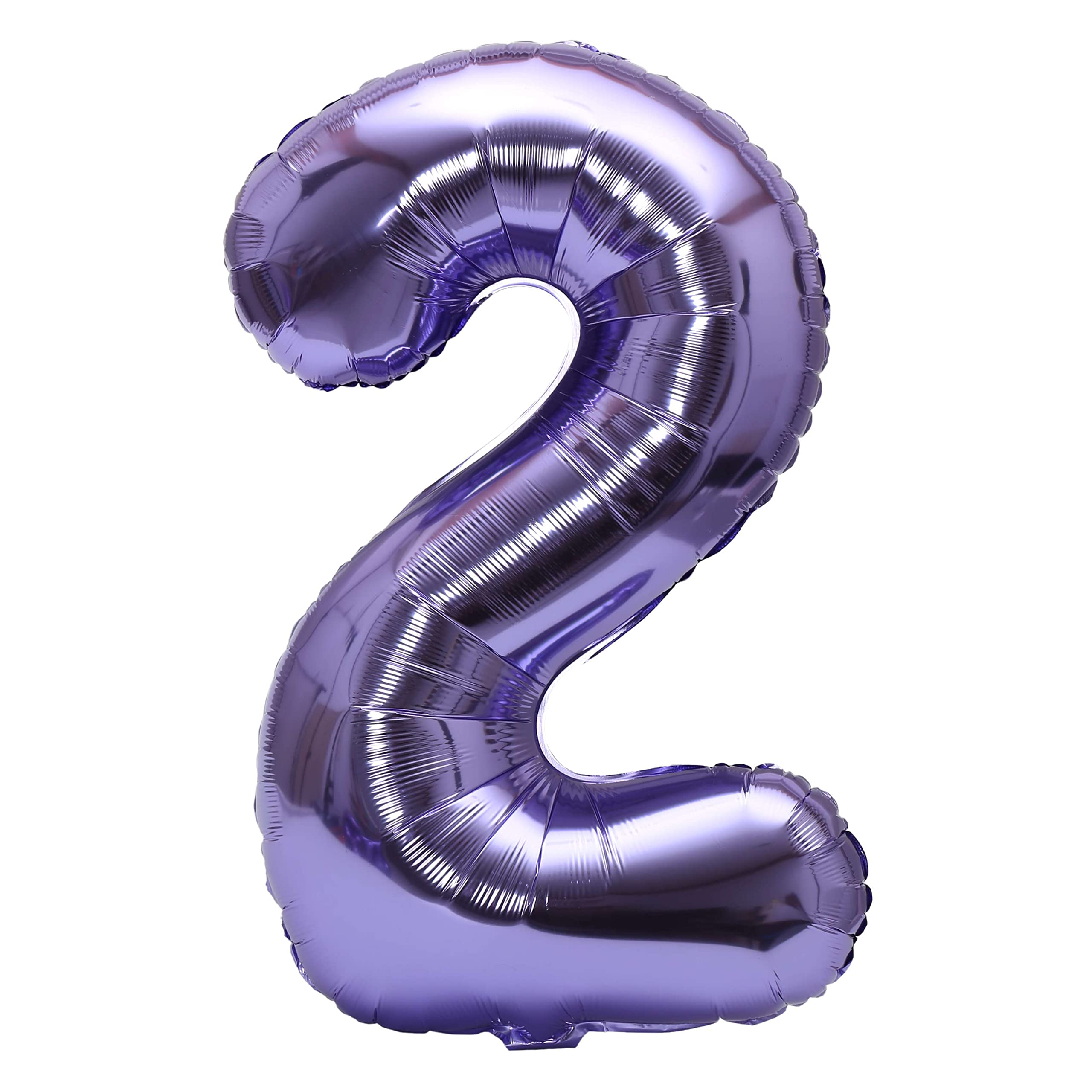 YPSelected 32 Inch Large Foil Helium Number Balloon Birthday Wedding Party 0-9 (Purple, 2)