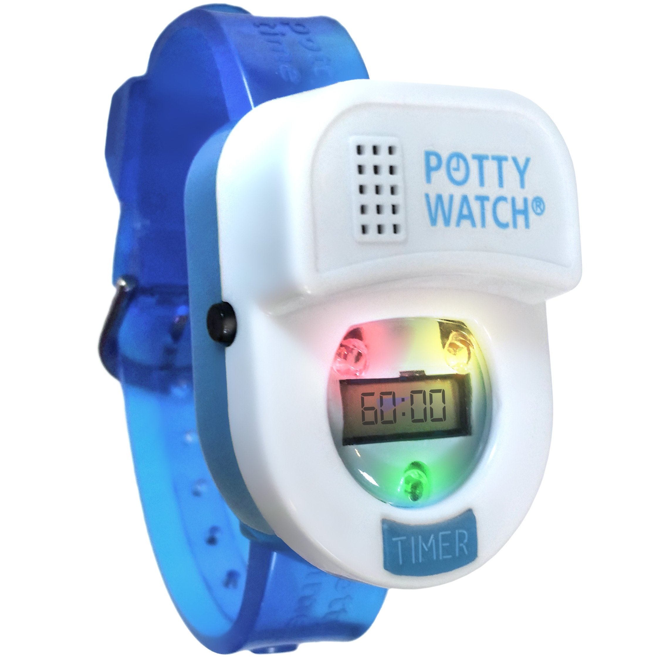 Potty TimeThe Original Potty Watch | Water Resistant | Toilet Training Aid, Set Automatic Timers with Music for Gentle Reminders, Plays Songs & Flashing Lights, (Women & U.S. Owned), Blue