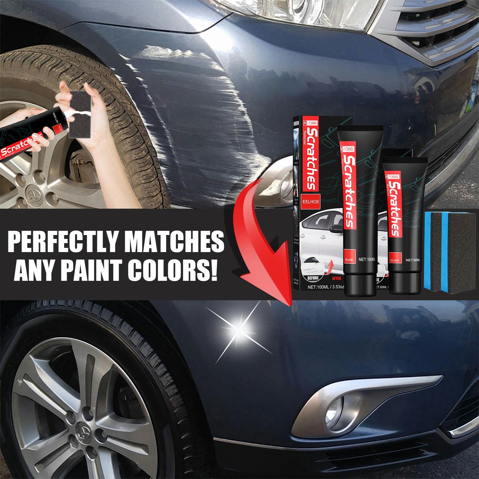SECRET DESIRE Car Scratch Remover Polishing Tools Repair Paint Scratches Auto Accessories 60ml - Image 2 thumbnail