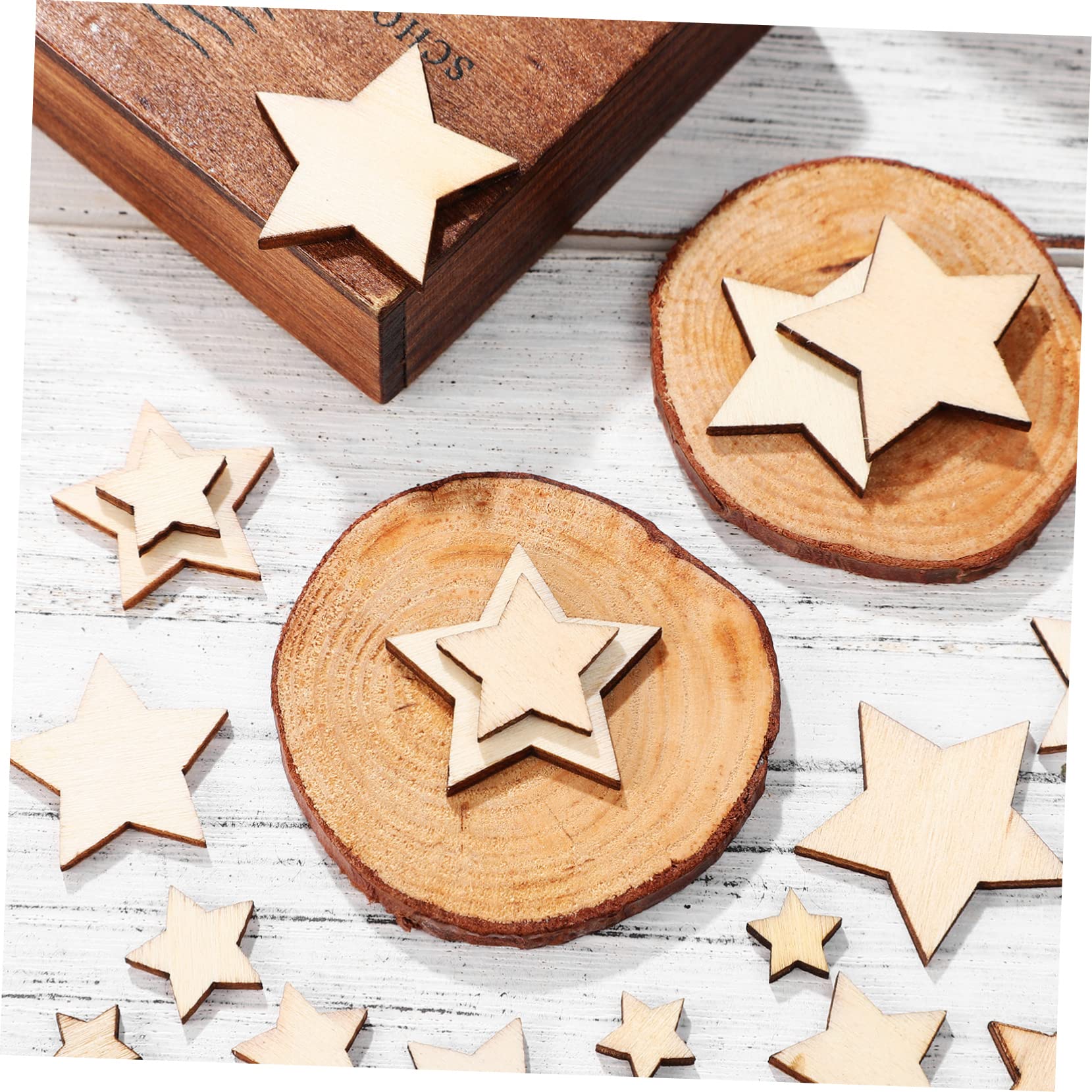 ARTIBETTER 3 Set Stelle Legno Non Rifinite Decorazioni in Legno Per Fai Da Te Per Natale E Decorazioni Per La Casa Per Creazioni E Regali Unici 500 Pezzi*3
