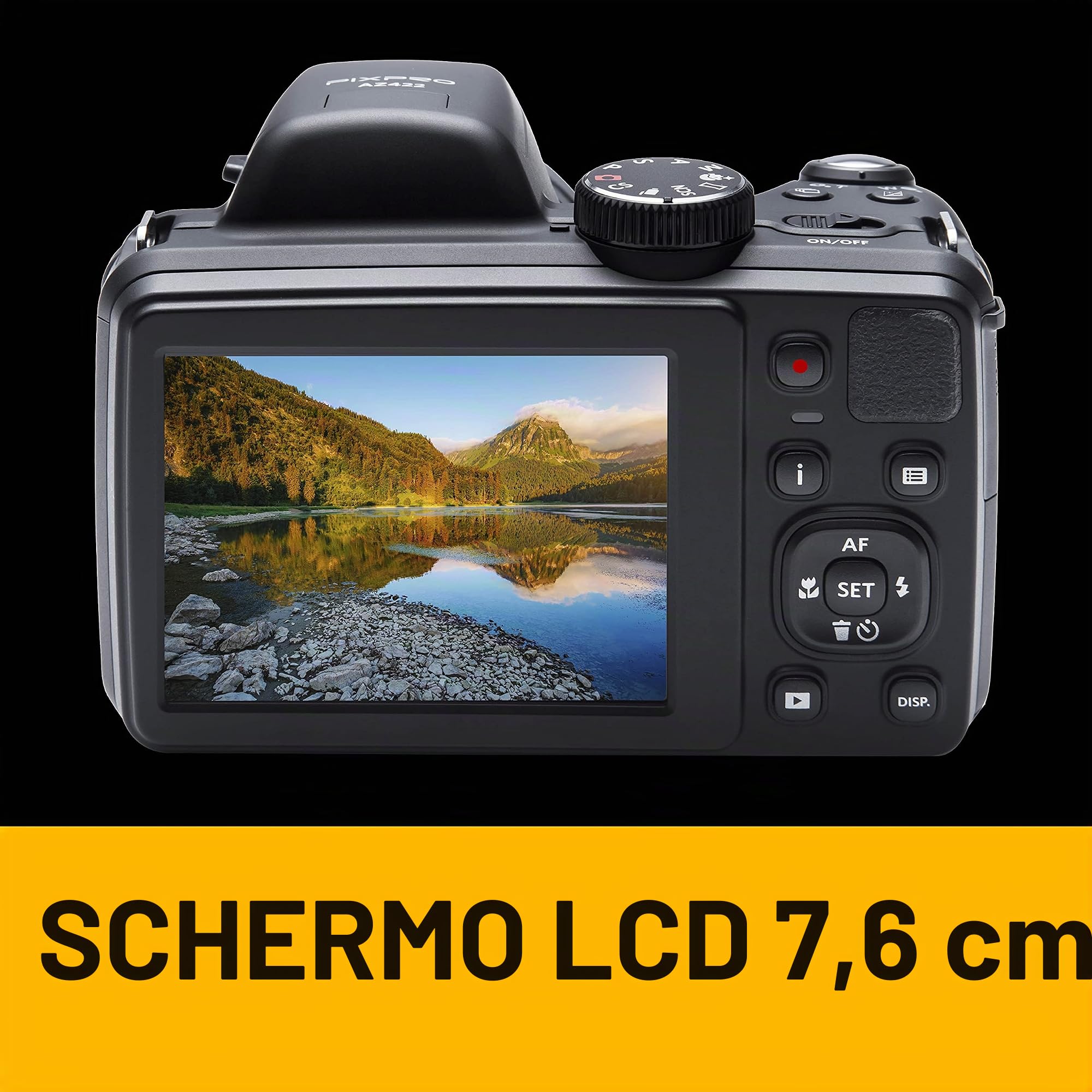 KODAK Pixpro AZ422 - Fotocamera Bridge Digitale 20 Megapixel, Zoom Ottico 42X, Obiettivo Grandangolare 24 mm, Video HD 720p, OIS, Flash Integrato, Schermo LCD 3, Batteria Li-ion - Nero