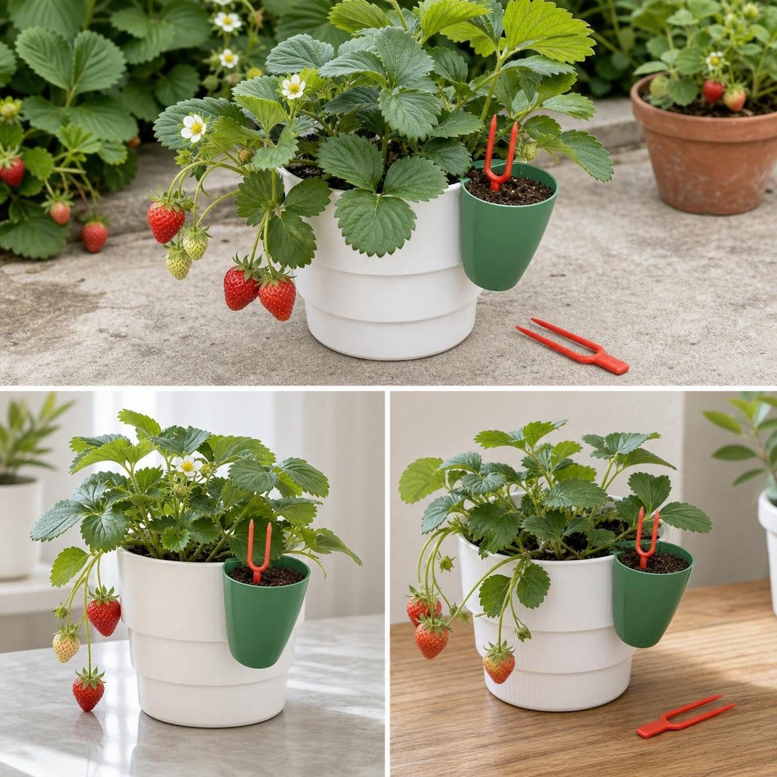 Qianly 20 Piezas Bandeja de Inicio para Plantas Propagación de Germinación con Orificios de Drenaje Set para Jardinería Interior y Cultivo en, L