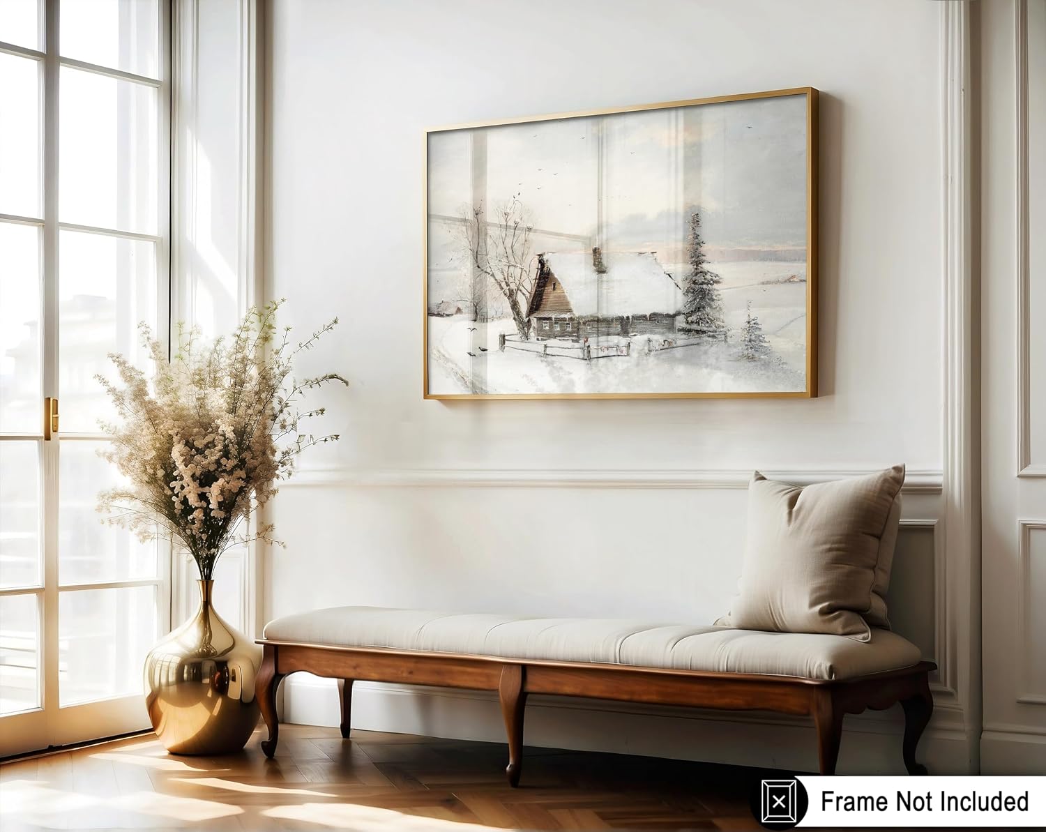 Poster Master Vintage The Beginning Of Spring Poster - Retro Winter Print - Snow Art - Landscape Art - Gift for Men & Women - Minimal Decor for Office, Bedroom or Living Room - 8x10 UNFRAMED Wall Art