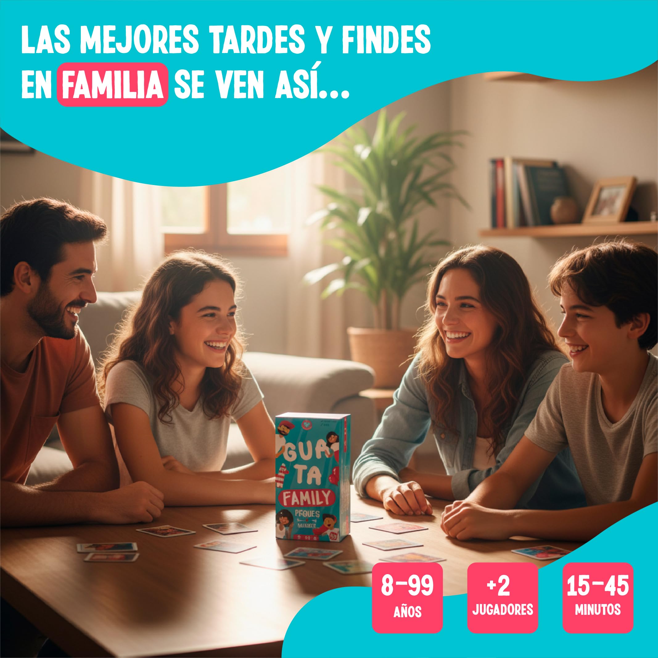 ATM Gaming Guatafamily - Juegos de Mesa Familiar - Divertido para Niños y Adultos - Sin Pantallas - Ideal para Vacaciones en Familia y Planes al Aire Libre