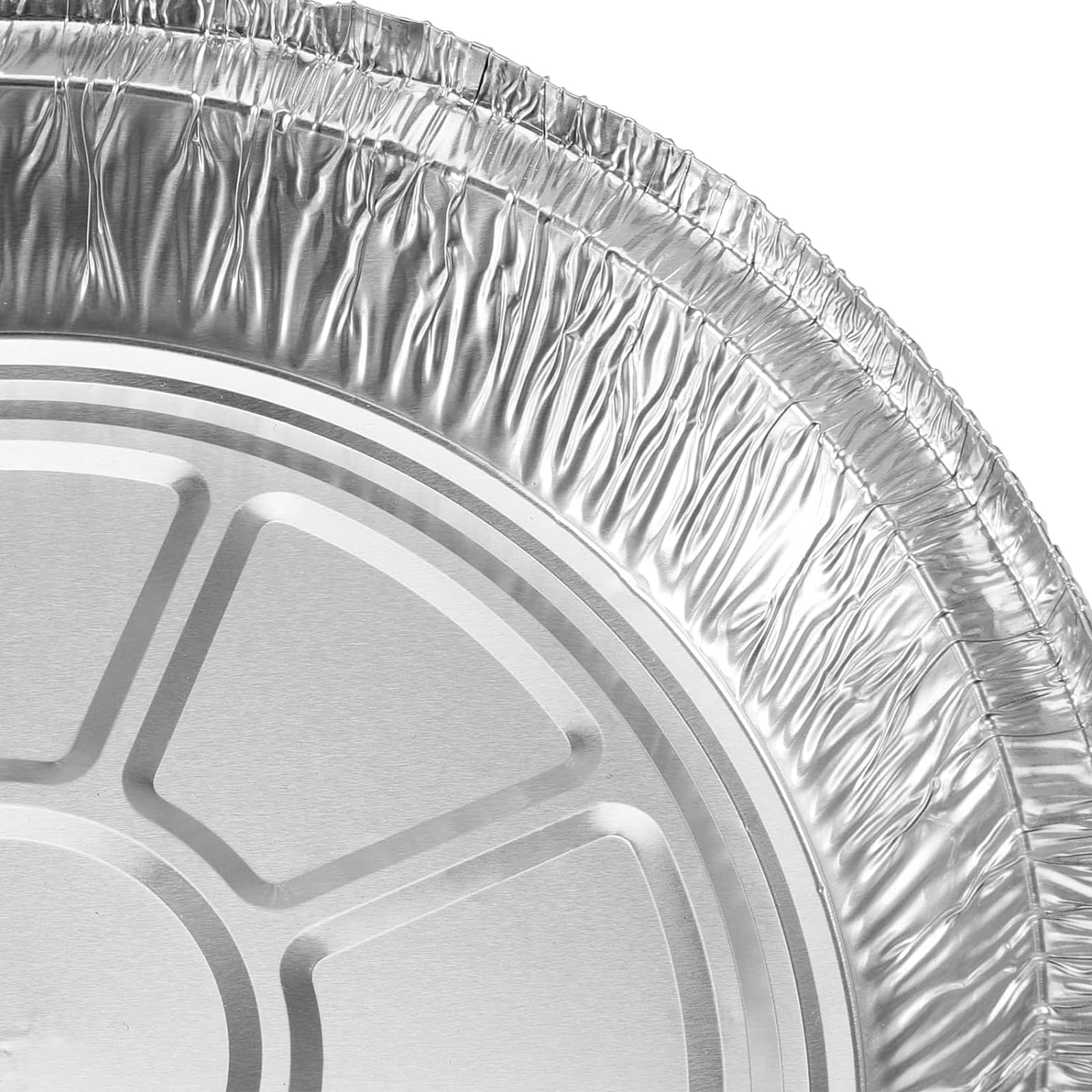 50 Pezzi Vaschette Rotonde Monouso, Contenitori in Alluminio Usa e Getta, Teglie per Cottura, Cottura a Vapore e Cucina (7 Pollici)