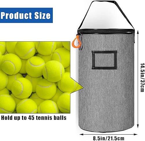 Miniatura 2 de VISEMAN Cesta portátil para pelotas de tenis para entrenamiento, transporte y almacenamiento