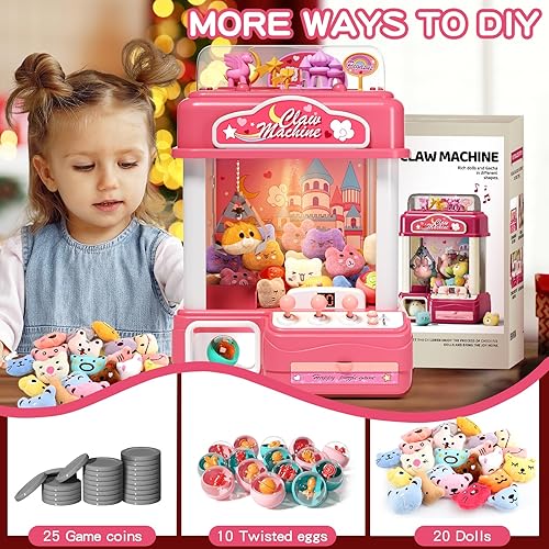 Miniatura 4 de AIQI Máquina de garras para niños, agarrador grande para expendedores de dulces, dispensador de premios para niñas y niños, máquina de juego