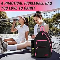 Vista 6 de Bolsa de Pickleball AEROBIX para Mujeres y Hombres, Mochila de Pickle Ball - Cremalleras Mejoradas, Gran Capacidad, Bolsillo Acolchado para Pala