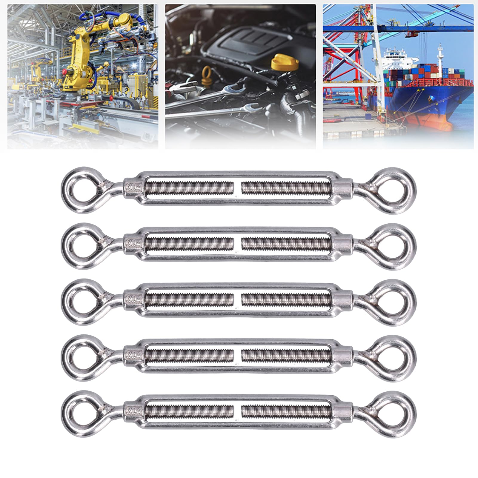 Amazon | M6 ターンバックル 5個セット ステンレス M6 ワイヤーフック