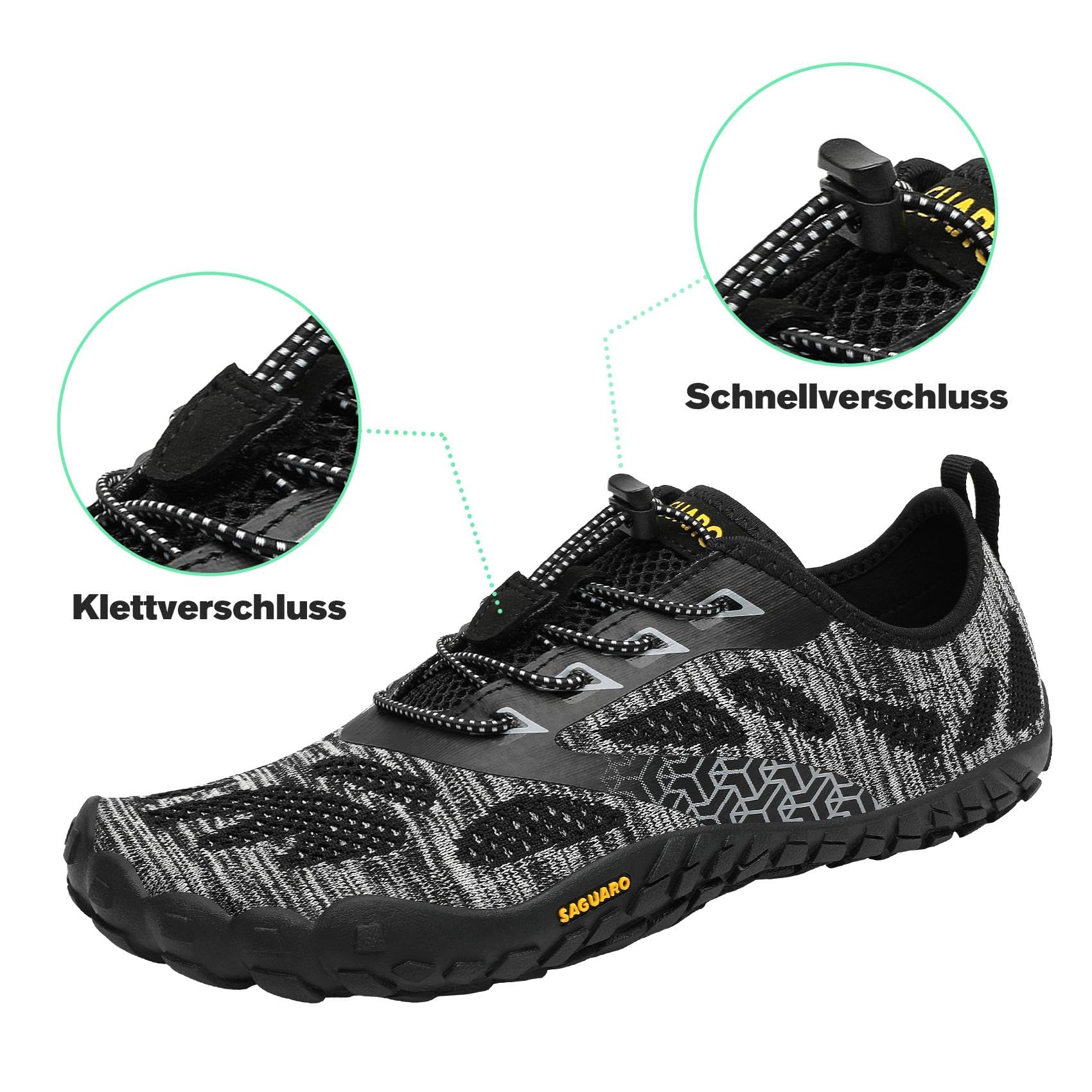 SAGUARO Estate Scarpe Barefoot Minimaliste Uomo Comode e Leggere Antiscivolo Trekking Trail Running Scarpe Asciugatura Rapida Outdoor e Indoor