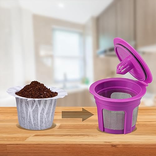 Miniatura 3 de 600 filtros de café de papel desechables, compatibles con cafeteras Keurig 1.0 y 2.0 de una sola porción
