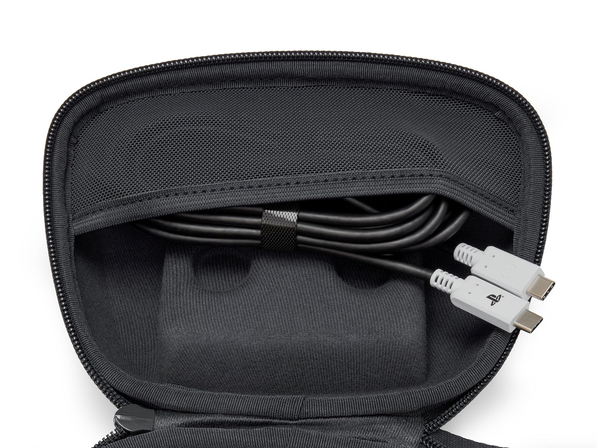 PowerA Funda Protectora para Mando inalámbrico DualSense - Blanco con Licencia Oficial, PlayStation 5, Almacenamiento Duradero, Cable de Carga, Estuche de Viaje y Funda de Transporte