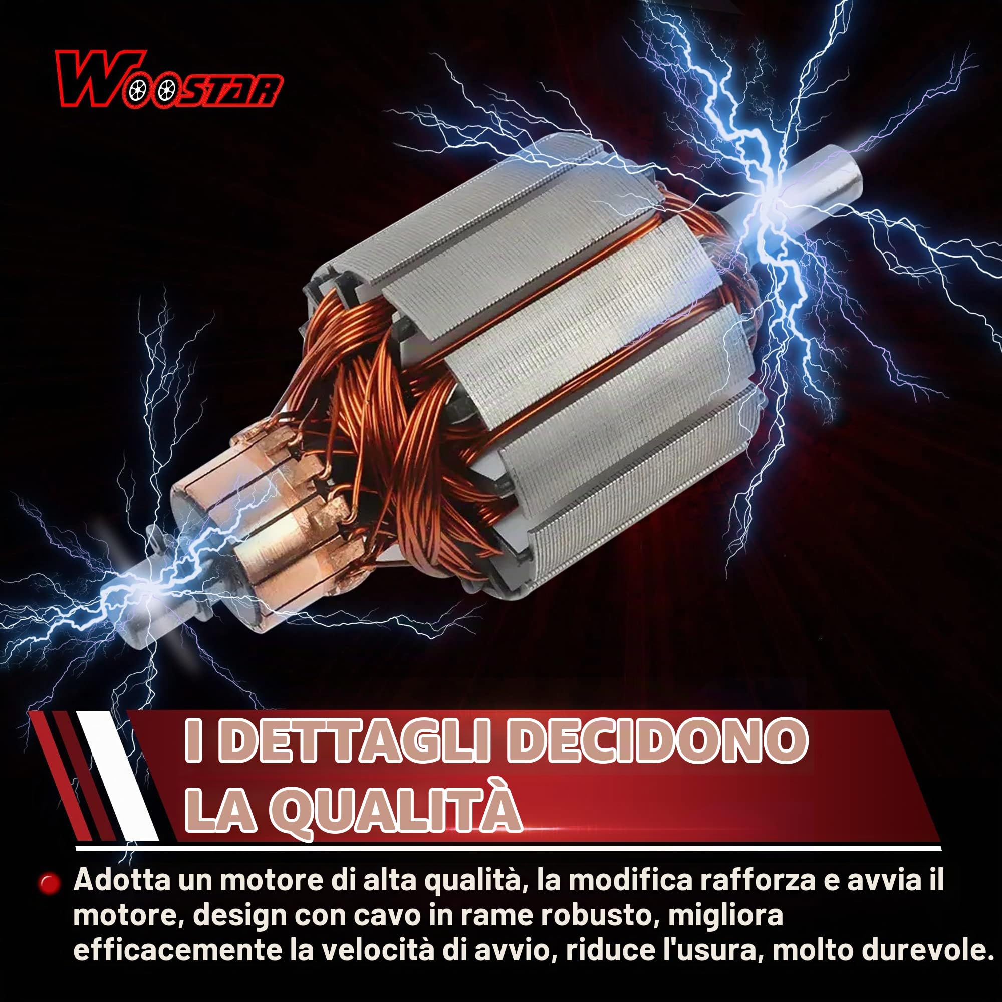 WOOSTAR Elettrico Motorino di Avviamento Sostituzione per 4 Tempi 50cc 70cc 90cc 100cc 110cc 125cc Taotao Coolster Jonway SSR Roketa Motore Orizzontale Dirt Pit Bike Go Kart ATV Quad 4 Ruote