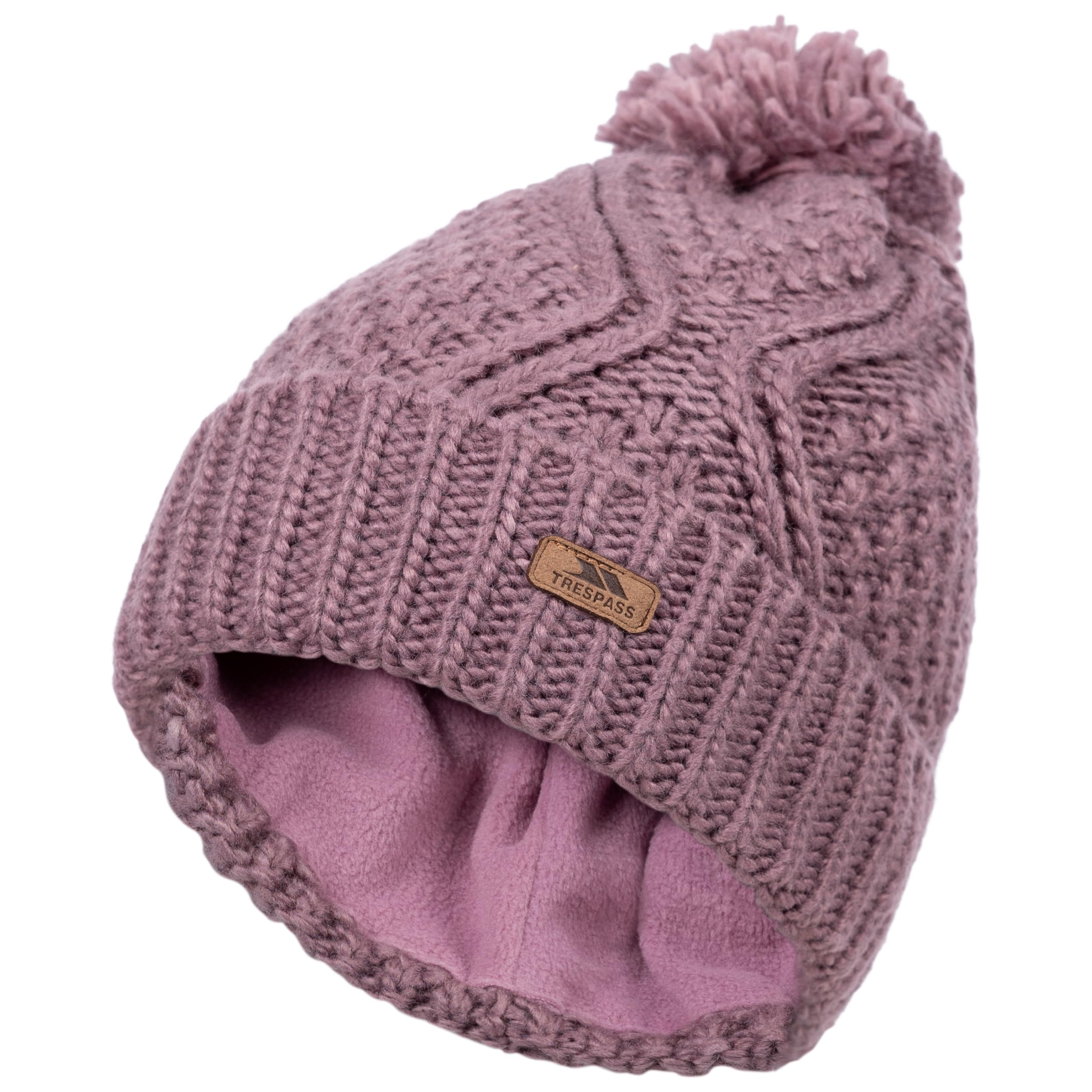 Trespass Womens Pom Pom Hat Knitted Beanie Super Soft Zyra