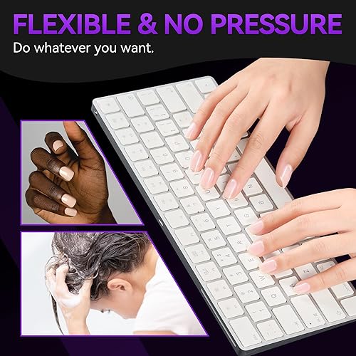 Miniatura 8 de Gelike EC Kit de puntas de uñas de gel extra cortas y suaves para extensiones de uñas, cobertura completa, forma cuadrada, resina de PMMA prepulida,