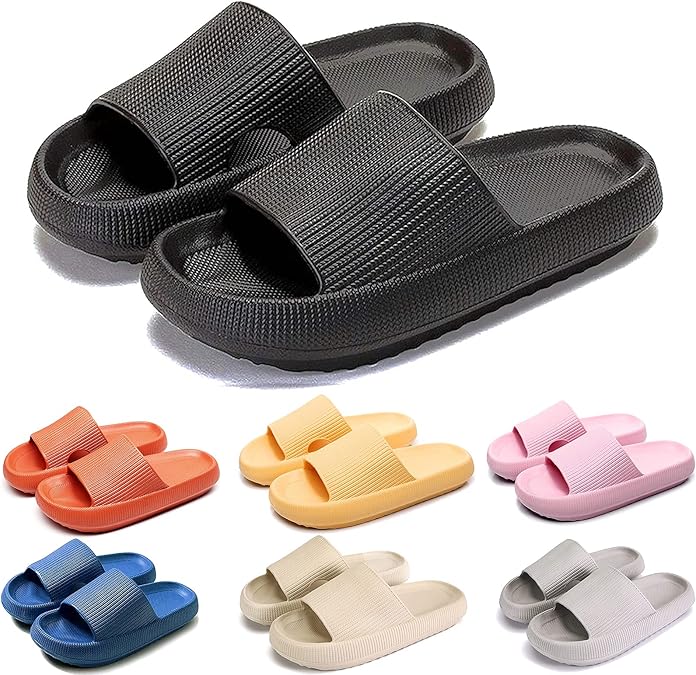 LELEBEAR Cloud Slippers for Women and Men Super Soft