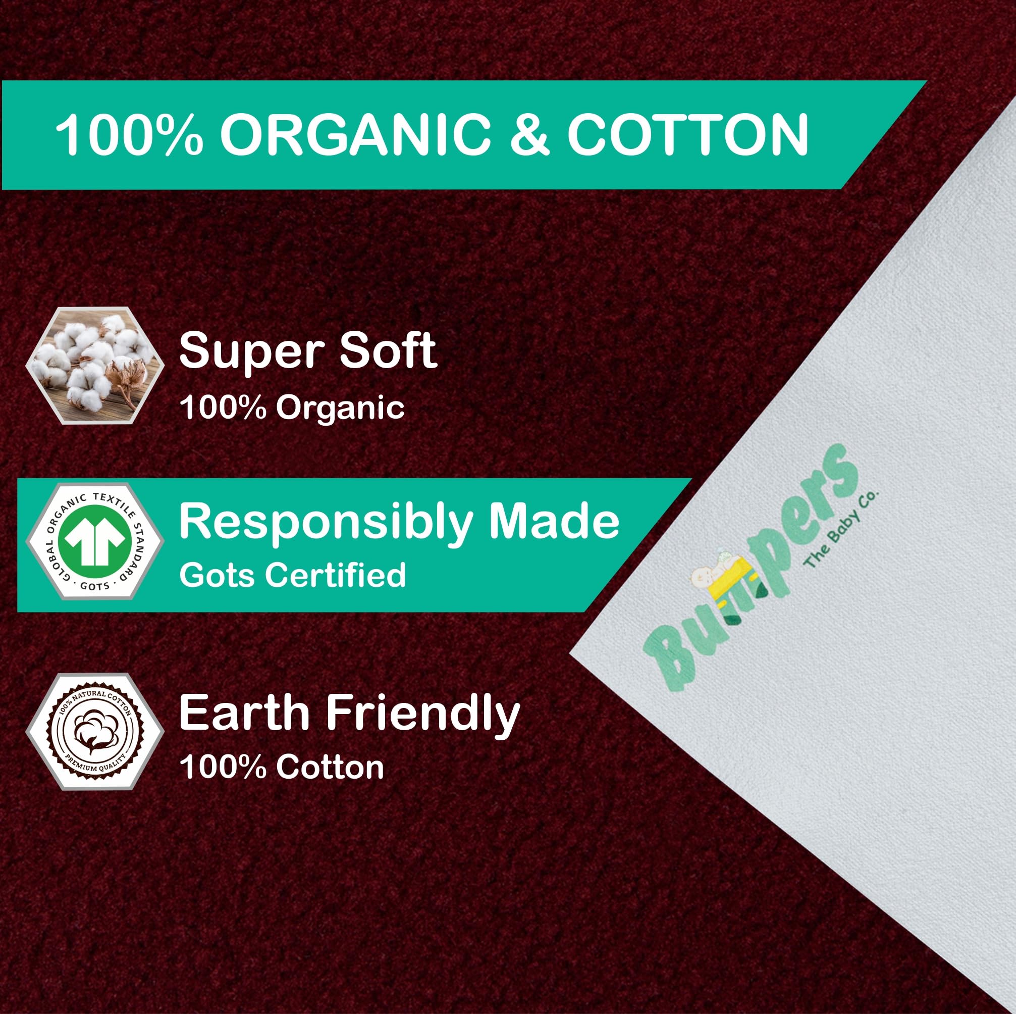 Bumpers Waterproof Quick Dry Sheet for Baby|Bed Pad Extra Absorbent Washable Matress Protector|Baby Bed Protector Sheet for Toddler Children & Adult Double Bed, King Size (XXL, 260x200cm, Maroon) - Image 6 thumbnail