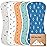 Organic Burp Cloths Baby Boy & Girl - 5-Pack Super Absorbent Cotton Burping Cloths for Babies, Soft & Plush Newborn Spit Up Rags, Infant Towels for Milk Spit Up, Unisex, Large 21 x 10 (Cosmo)