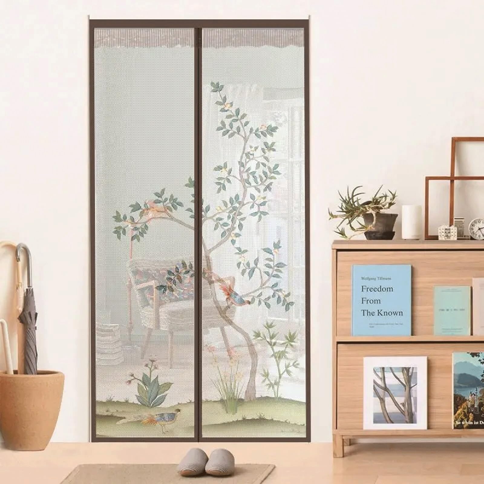 Fralhqfl Mesh Magnetic Shielding Door, Self Closing Magnetic Curtain, Heavy-Duty Door Mesh Screen Window, Mesh Partition To Prevent Insects From Entering(Color:color6,Size:120x220cm)