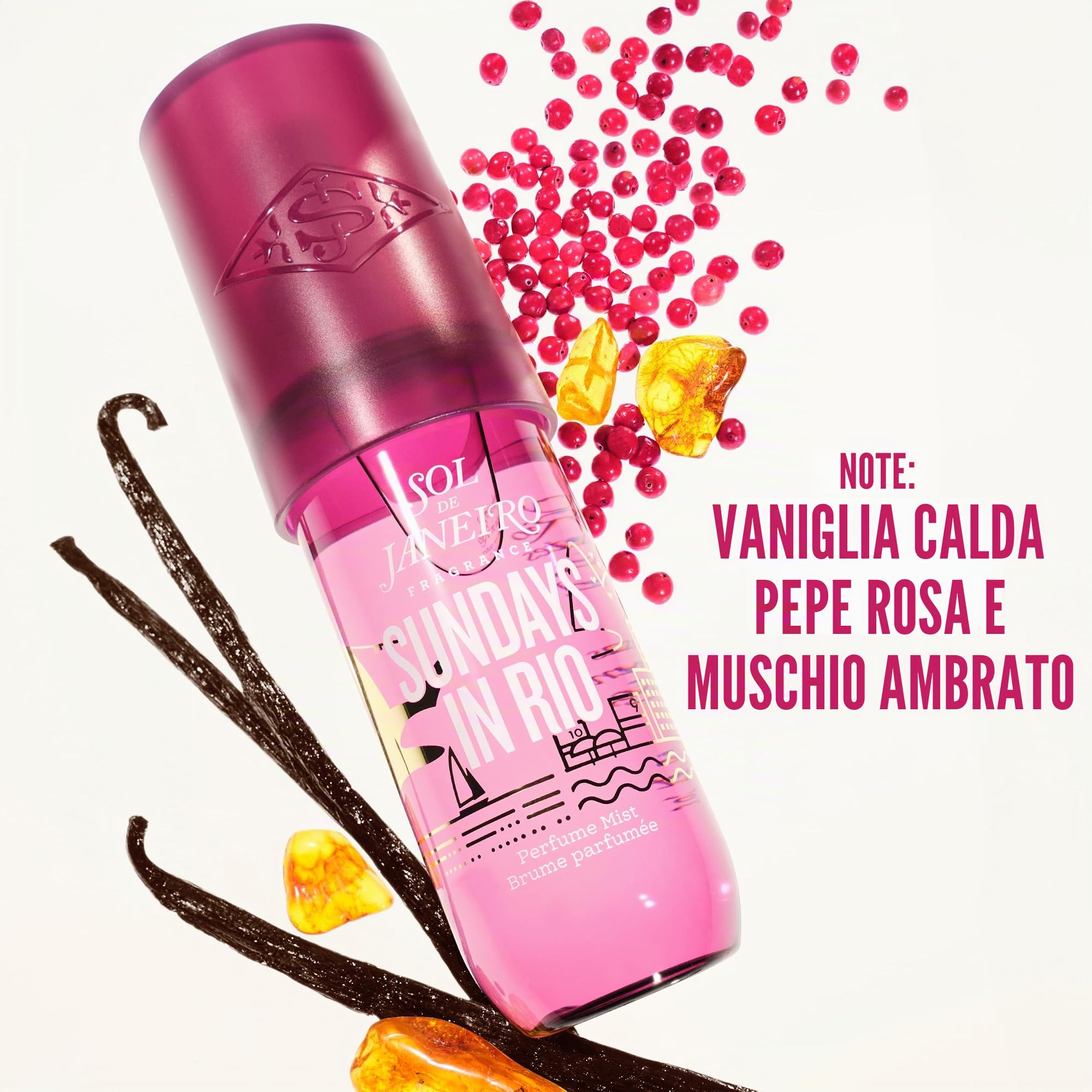 Sol de Janeiro Sundays in Rio Fragrance, profumo spray per capelli e corpo, edizione limitata, 90 ml