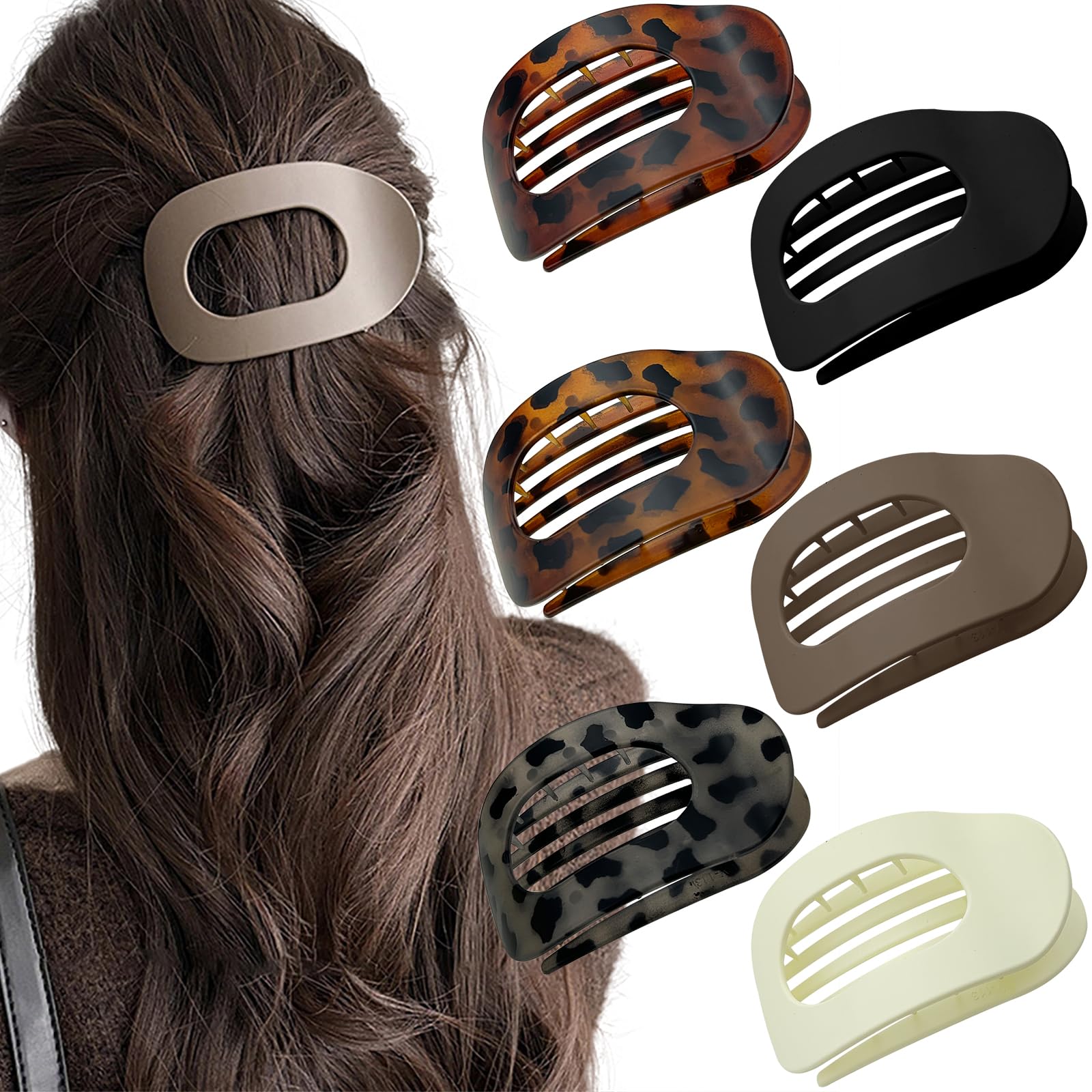 6PCS French Flat Hair Clips