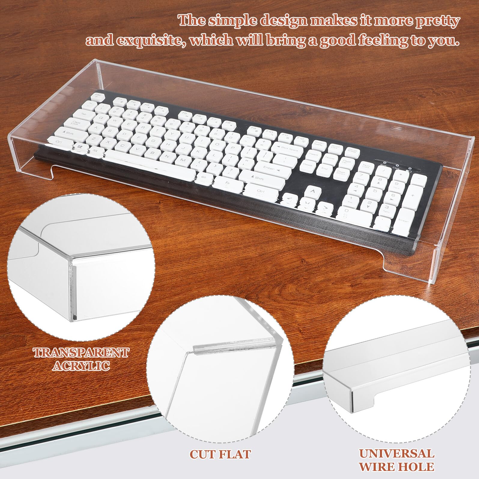 Transparente Acryl Tastaturhülle für Haushalt Schutz