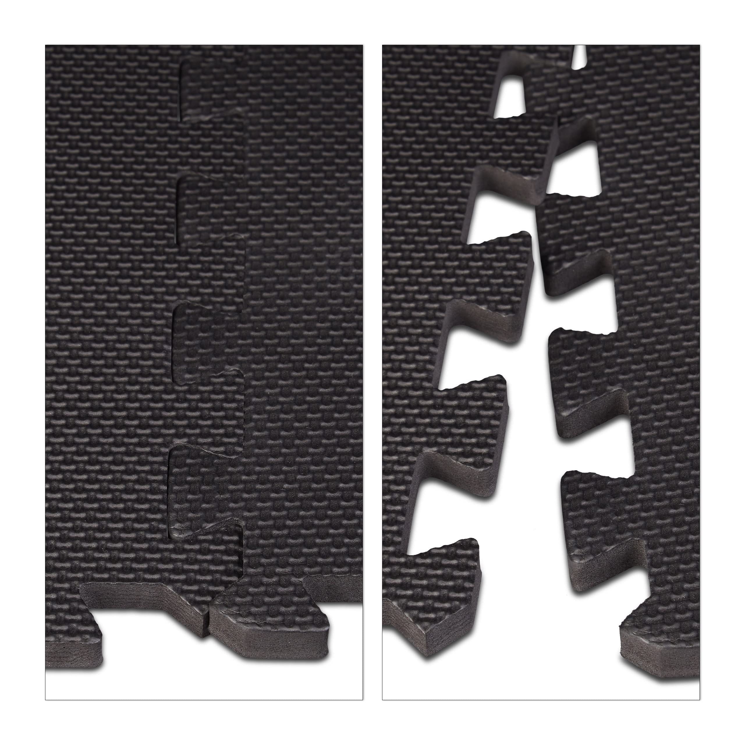9 Bodenmatten 30x30x1cm - Erweiterbare Trainingsmatte Scharz