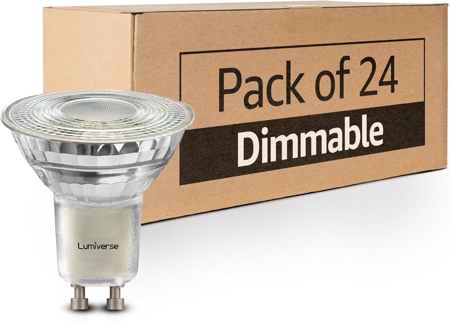 Lumiverse 24 Pack GU10 LED Bulbs, Dimmable, 5000K Daylight White, 5.5W 500lm [50W Equivalent], Par16 Led Bulbs for Track Lighting, 40 Beam Angle, ampoule led, UL Listed