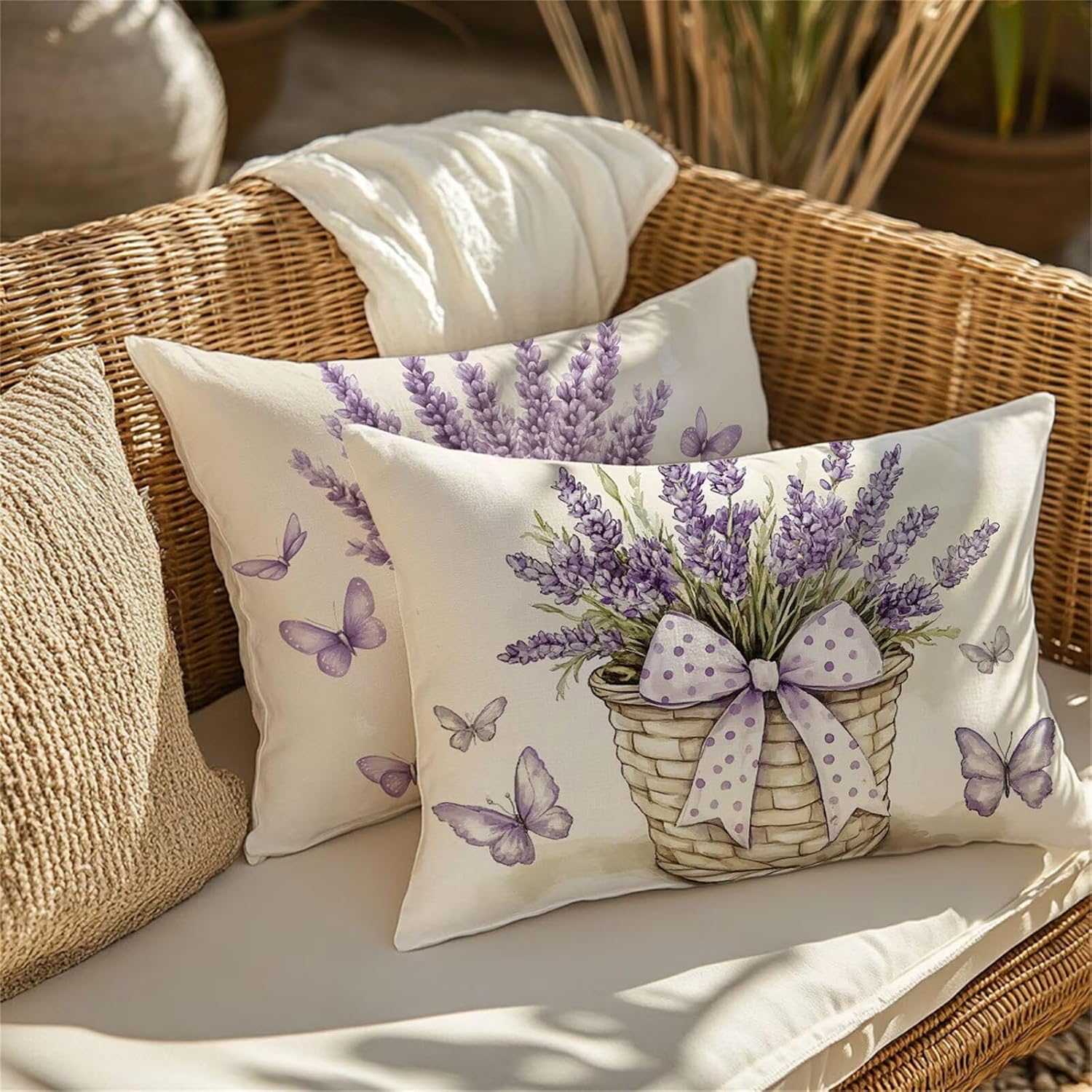 紫 クッションカバー 80x100 cm 大型クッションカバー おしゃれ 蝶 ベルベット cushion covers 両面プリント