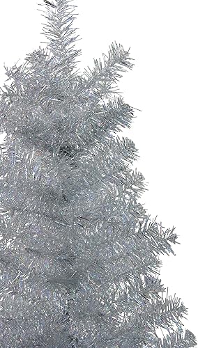 Miniatura 2 de northlight unlit Plata espumillón Medio Árbol de Navidad artificial, 4'x 24"