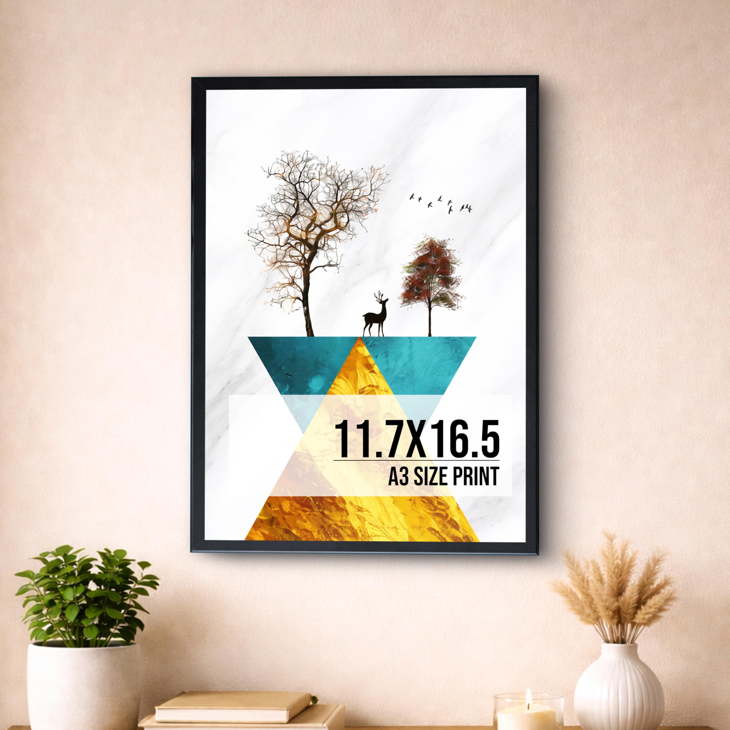 Rousrie Wall Photo Frame, Extra Large A3 Size, 30x42 cm, Black, for Bedroom, Home and Office-image-23