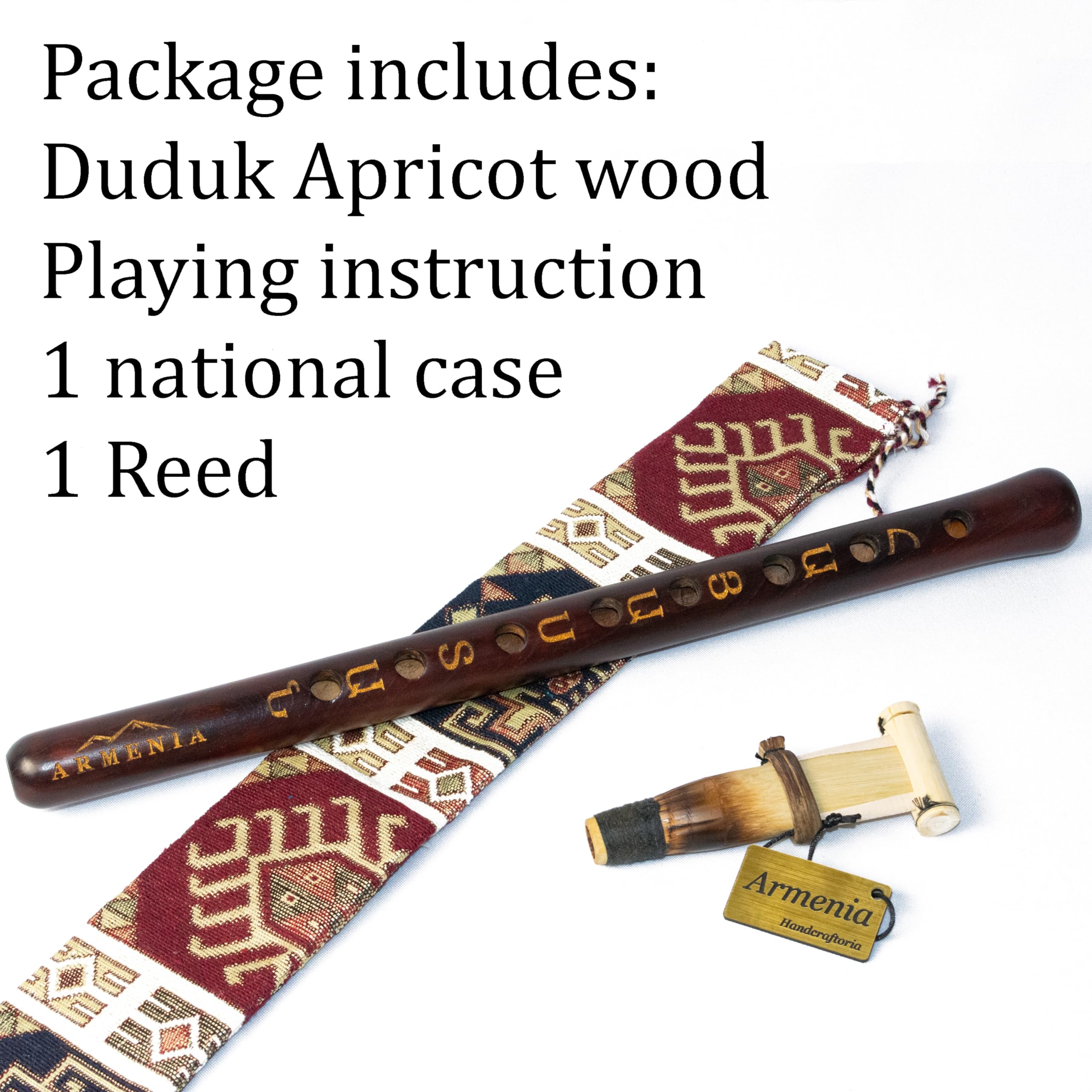 , Armenisches Musikinstrument apricot Holz Armenische Oboe Balaban Woodwind Instrument – Geschenk National Fall mit Spielen Anleitung