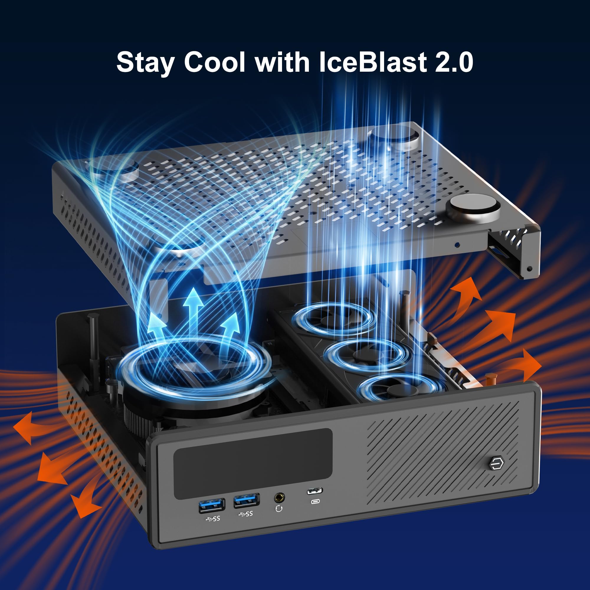 HYSTOU Mini PC Core Ultra 7-165H 16GB DDR5 256GB NVME SSD, Con RTX 5050 8G GDDR6,Doppia 2.5G LAN, 4K/8K Uscite Display, WiFi7 BT5.4,per gioco e lavoro Gaming PC win 11pro